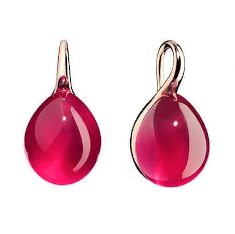 Women  Classic Waterdrop Earrings Simple Gold