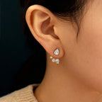 Boucles d'oreilles Tfglbu Moissanite D en forme de goutte d'eau pour femme