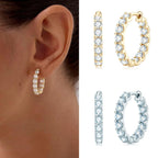 JoyceJelly 2.6cttw D Color 3mm All Moissanite Earrings