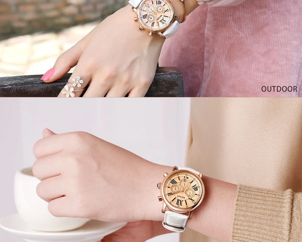 Megir Luxury Fashion Quartz Watch for Female Stude.