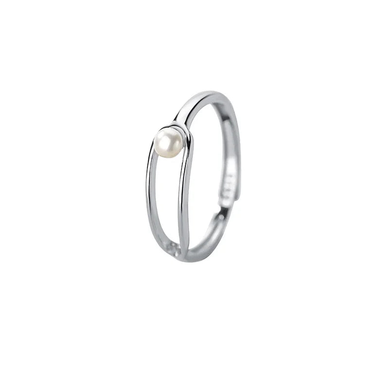 Softpig INS Real 925 Sterling Silver Pearl Geometr.