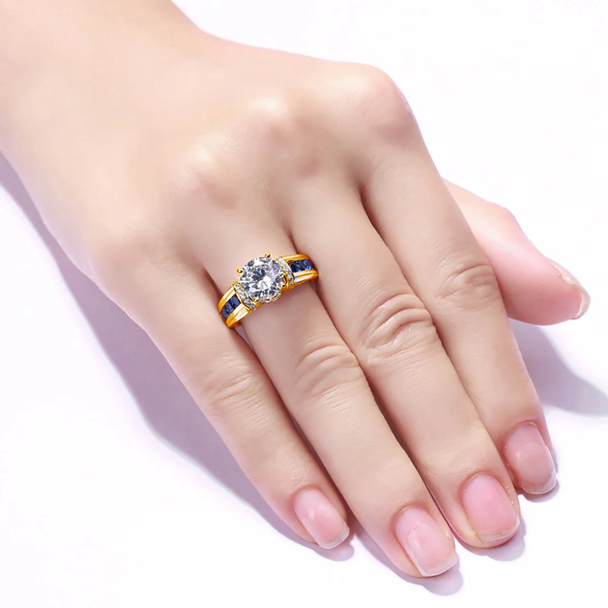 Certified D Color VVS1 2ct Moissanite Diamond Ring