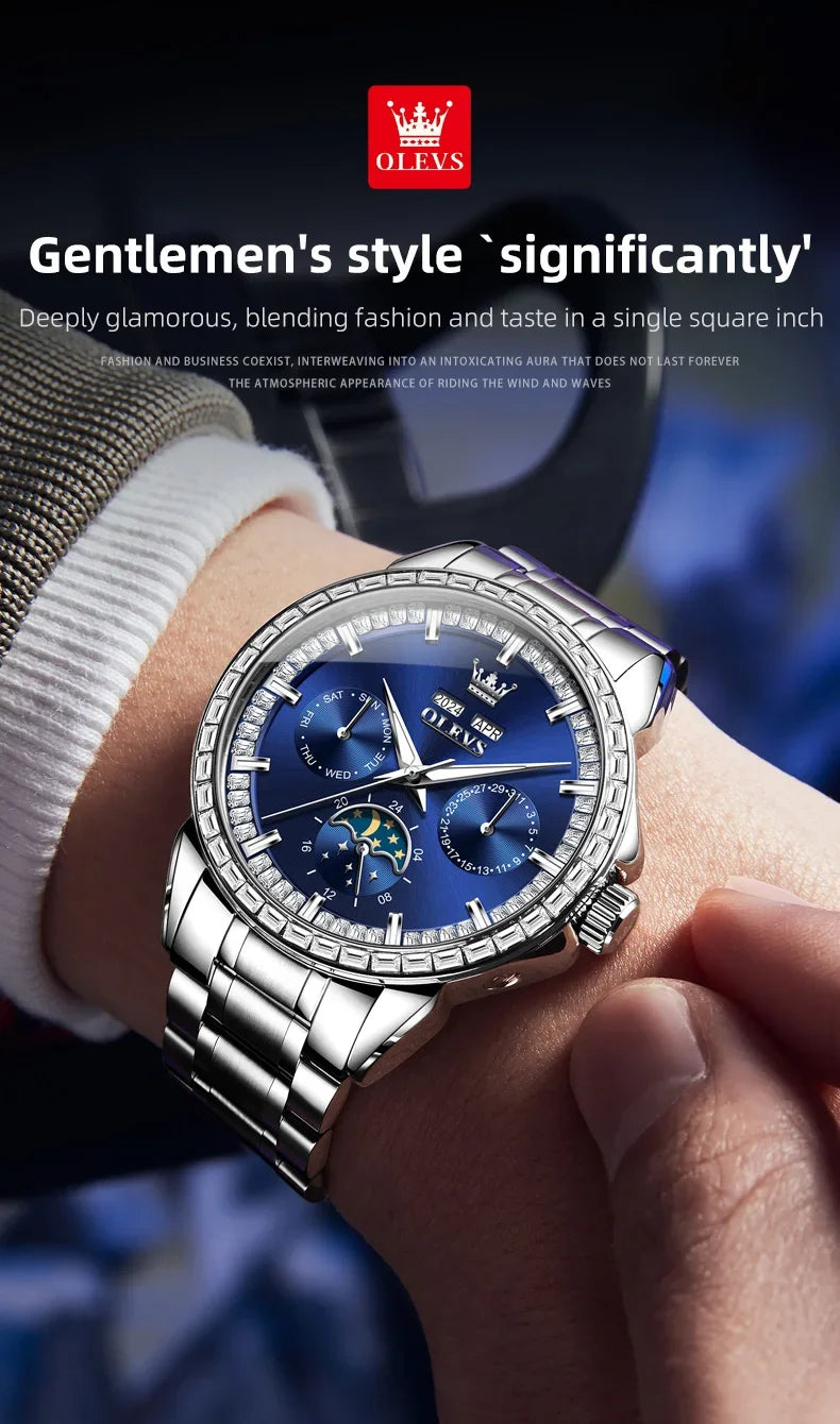 Olevs 6695 NEW Men's Watches Full Multifunctional.