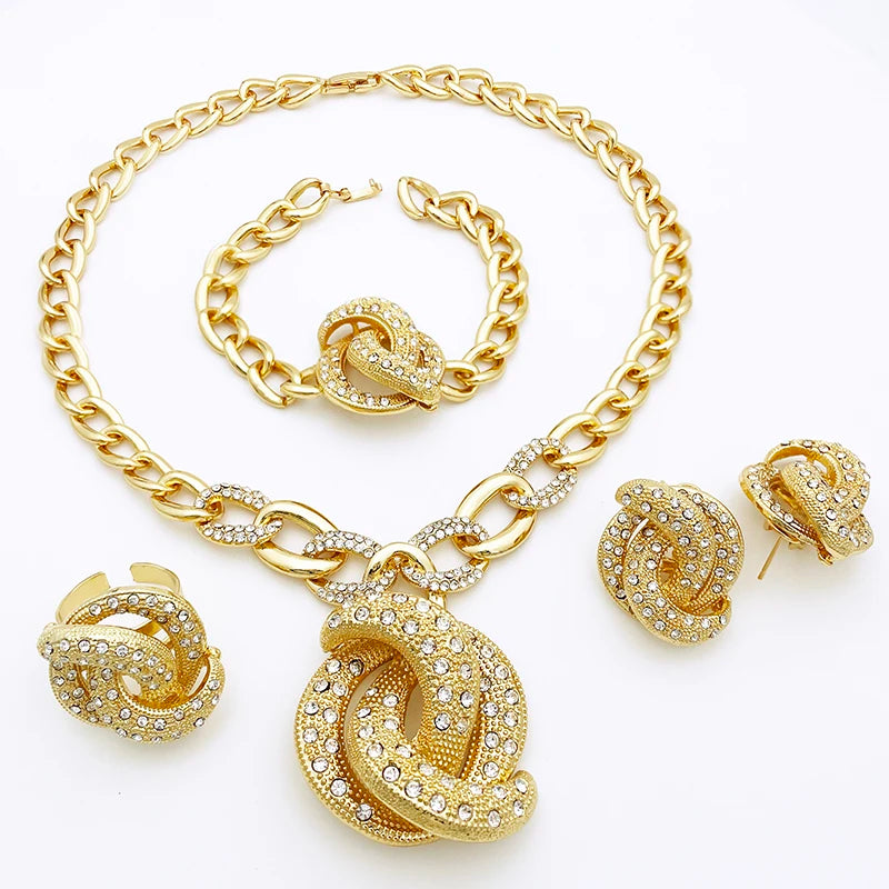 Dubai Nigeria Trending Jewelry Set For Women Luxur