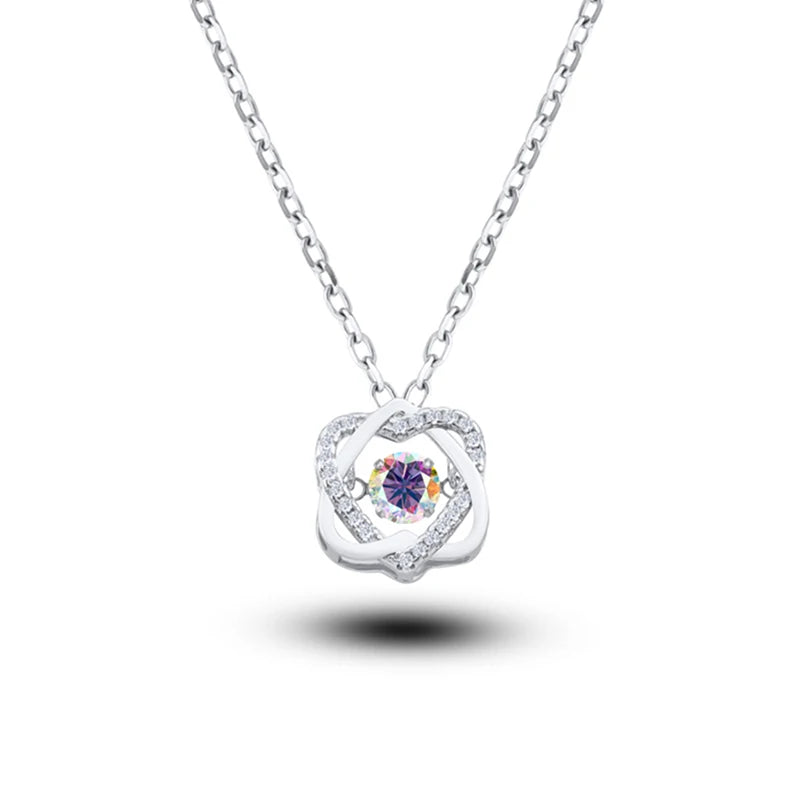 0.5ct GRA Moissanite Necklace for Women Sparkling - AB color / China Mainland