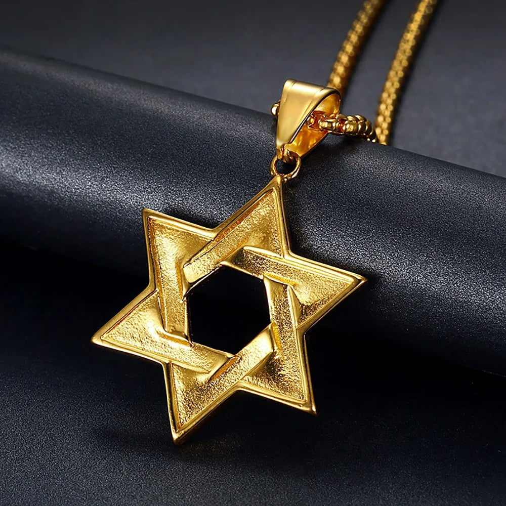 Hip Hop Iced Out Bling Star of David Pendants