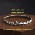 S925 Sterling Silver Fashion Simple Elegant Cuban - silvery / 18cm, silvery / 20cm, silvery / 22cm