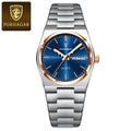 POEDAGAR Top Exquisite Woman Wristwatch Waterproof - 786 Rose Gold Blue
