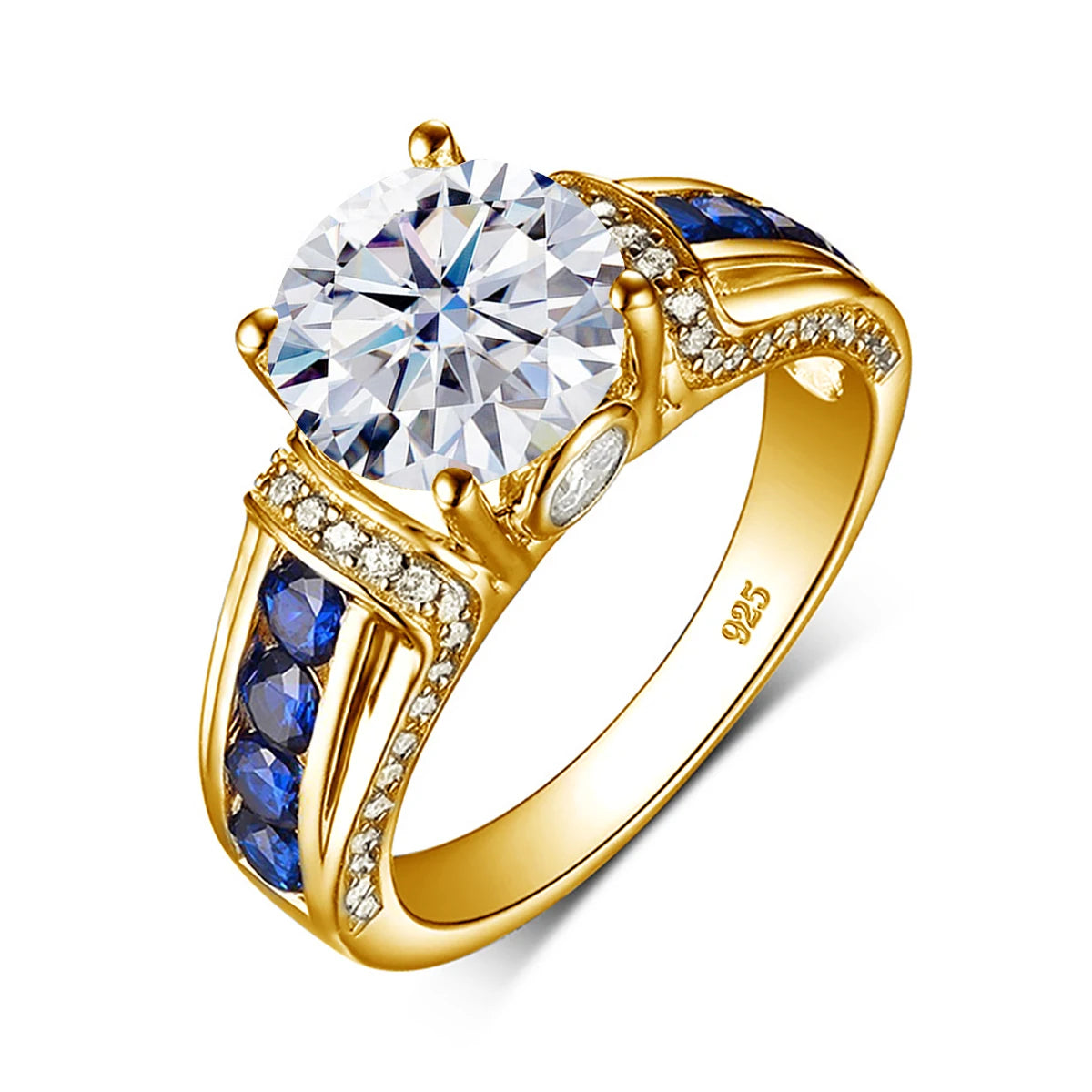 Certified D Color VVS1 2ct Moissanite Diamond Ring