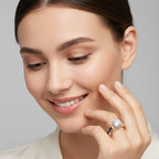 Certified D Color VVS1 2ct Moissanite Diamond Ring