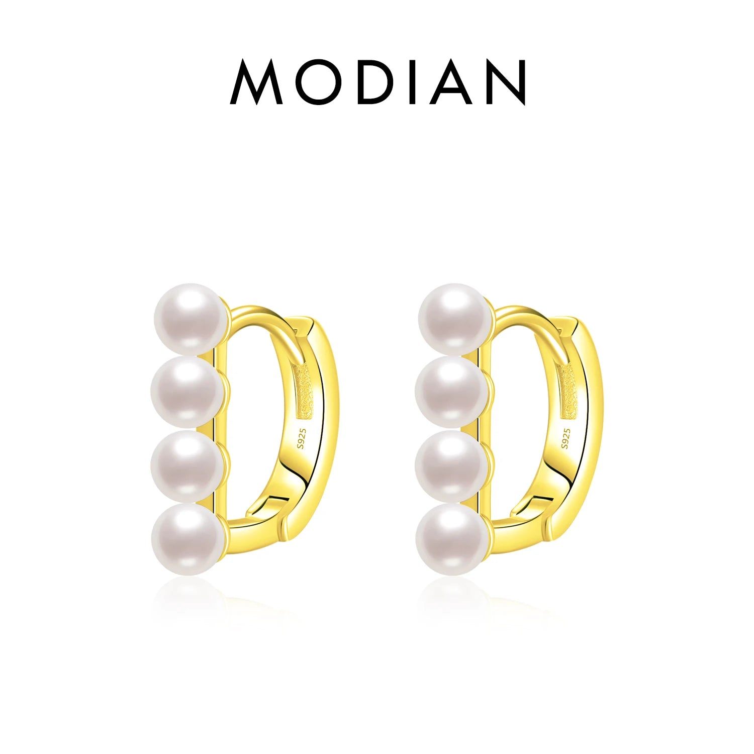 Modian 925 Sterling Silver Shell Pearl Geometric