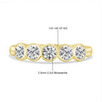 Alliance de moissanite ronde en or 14K, étincelante et empilable