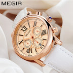 Megir Luxury Fashion Quartz Watch for Female Stude.