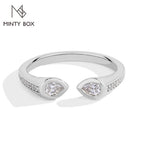 Bague Mintybox en diamant de laboratoire taille poire 0,5 carat