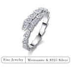 0.37CTW Luxus S925 Silber Moissanit Ring für