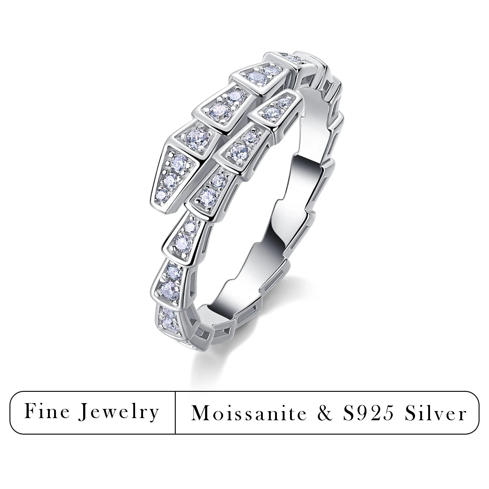 0.37CTW Luxury S925 Silver Moissanite Ring for