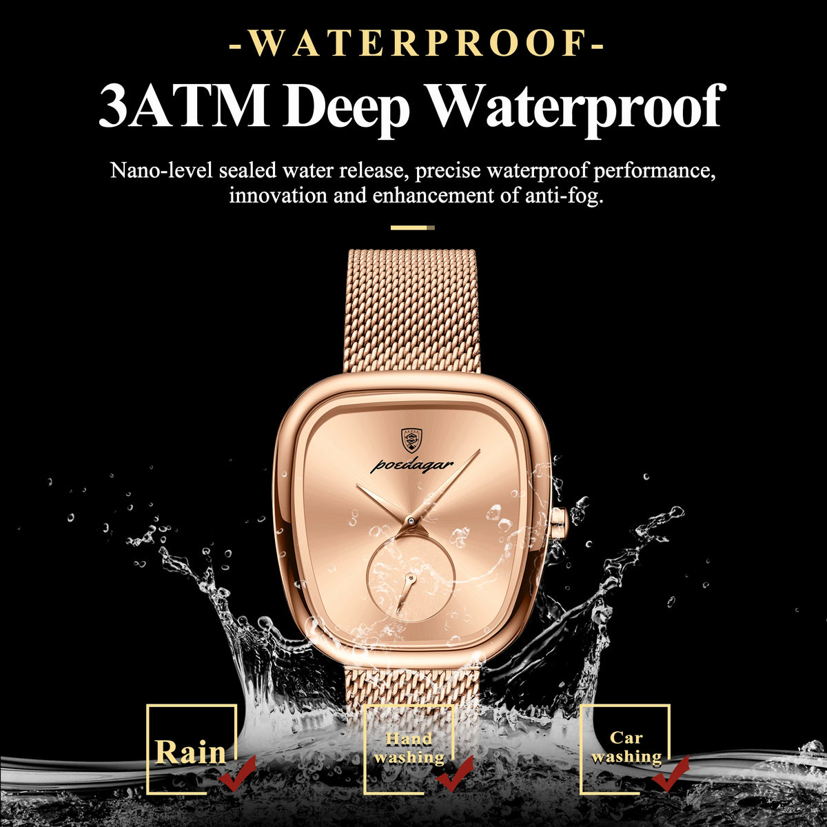 POEDAGAR Luxury Fashion Elegant Ladies Watch