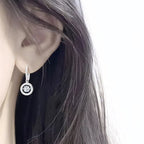 White Gold Plated 0.5/1CT Moissanite Drop Earring for