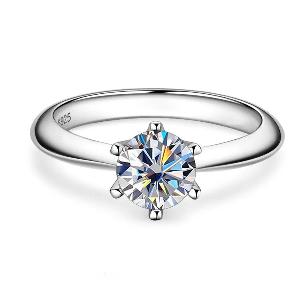 GRA Certified Moissanite Ring VVS1 Lab Diamond - Us Size 1ct / white / 5, Us Size 1ct / white / 6, Us Size 1ct / white / 7, Us Size 1ct / white / 8, Us Size 1ct / white / 9, 2ct / white / 9, 2ct / white / 8, 2ct / white / 7, 2ct / white / 6, 2ct / white / 5, 3ct / white / 9, 3ct / white / 8, 3ct / white / 7, 3ct / white / 6, 3ct / white / 5, 5ct / white / 5, 5ct / white / 9, 5ct / white / 8, 5ct / white / 7, 5ct / white / 6