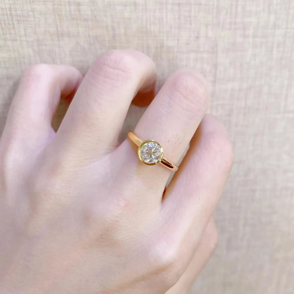 Real 14k Gold Diamond Ring for Women To Join Party