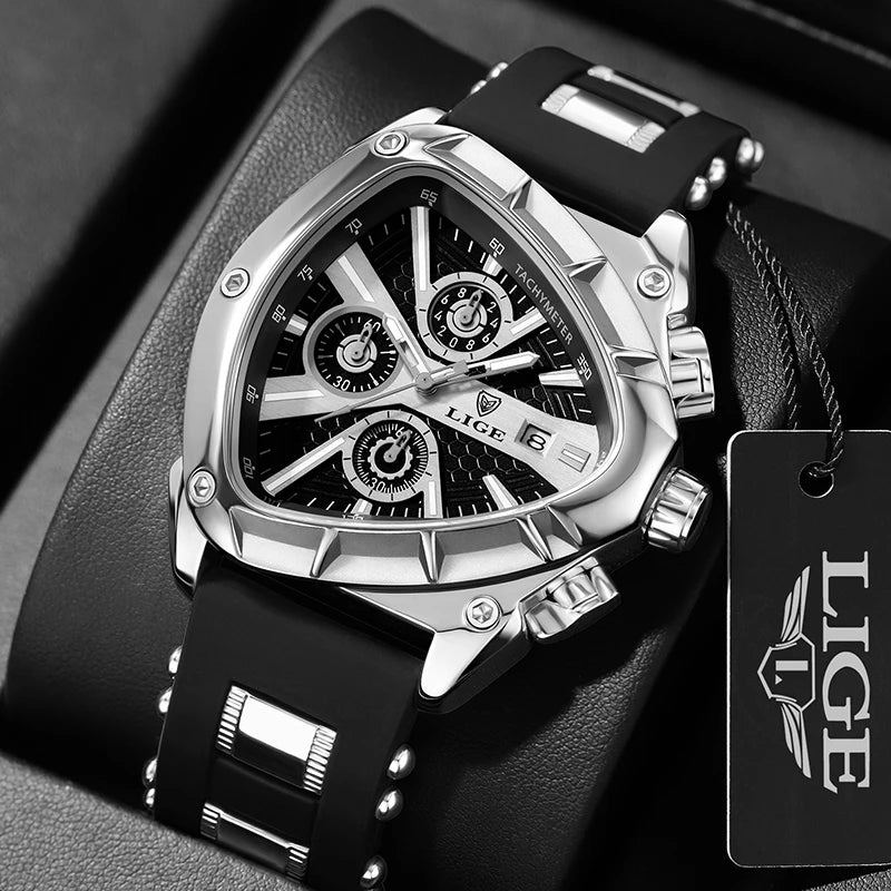 Lige Watch for Men Chronograph Casual Fashion.