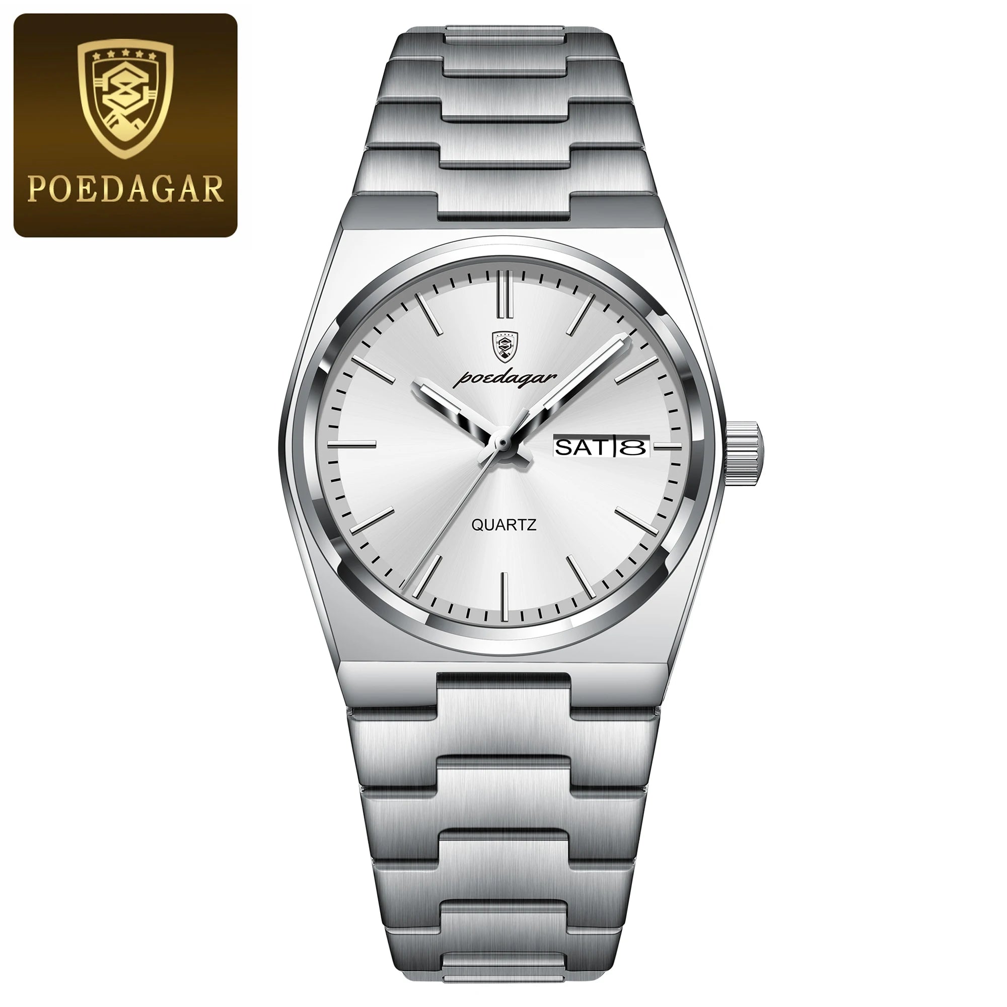 POEDAGAR Top Exquisite Woman Wristwatch Waterproof - 786 Silver White