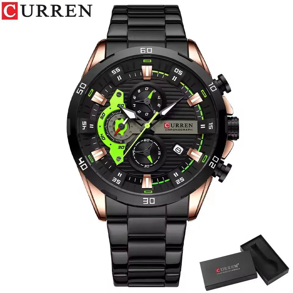 CURREN 8402 Creative Fashion Mens Business Casual - Black B