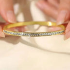 Anziw Luxury Moissanite Single-Row Starry Sky Bangles