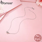 BAMOER 925 Sterling Silver Connected Heart Pendant