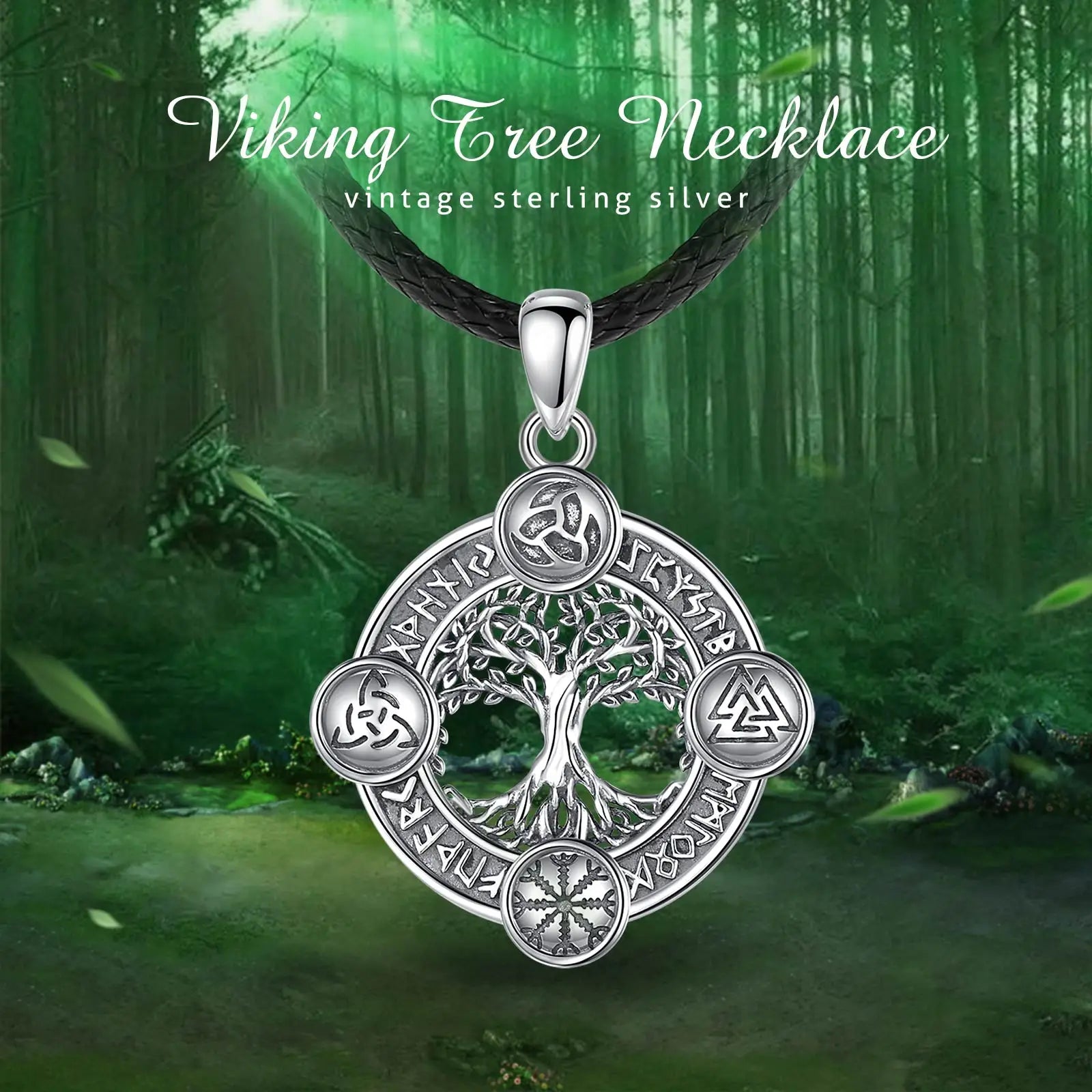 Eudora 925 Sterling Silver Tree of Life Necklace.