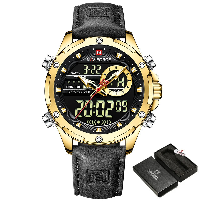 NAVIFORCE Digital Men Military Watch Waterproof - G B With Box