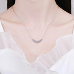 Collier en moissanite pour femme, bijoux fins de mariage