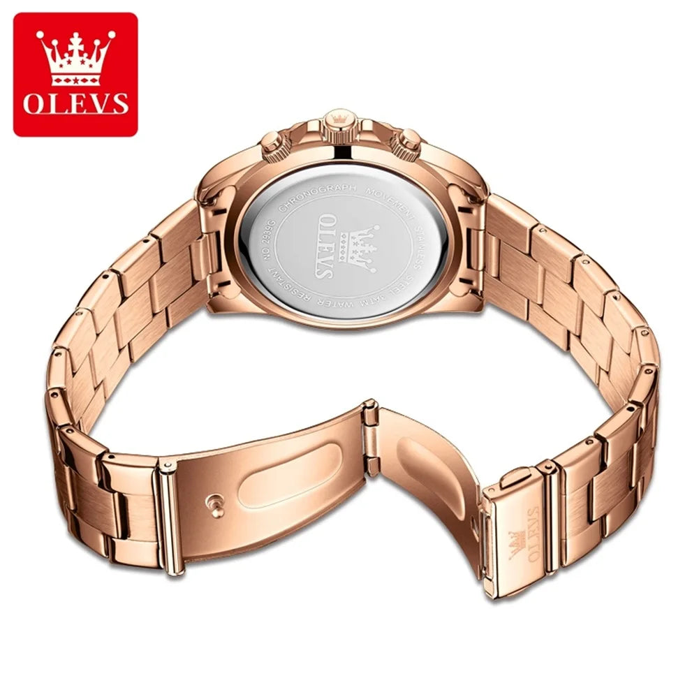 Watch for Men OLEVS Rainbow Gemstone Bezel Business