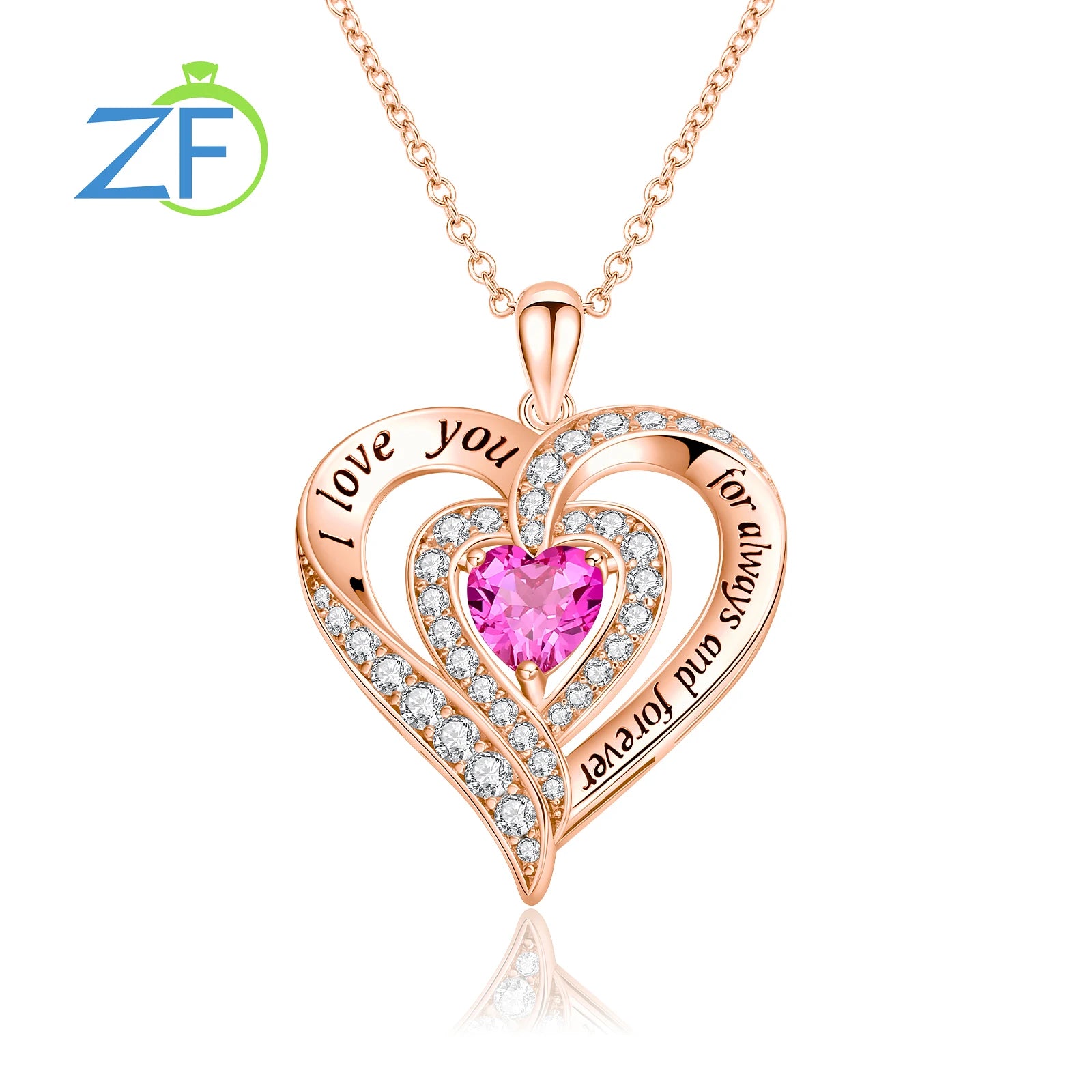 GZ Zongfa  925 Sterling Silver Heart Pendant for