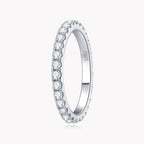 KNOBSPIN 2mm D Color Moissanite Ring 925 Sterling