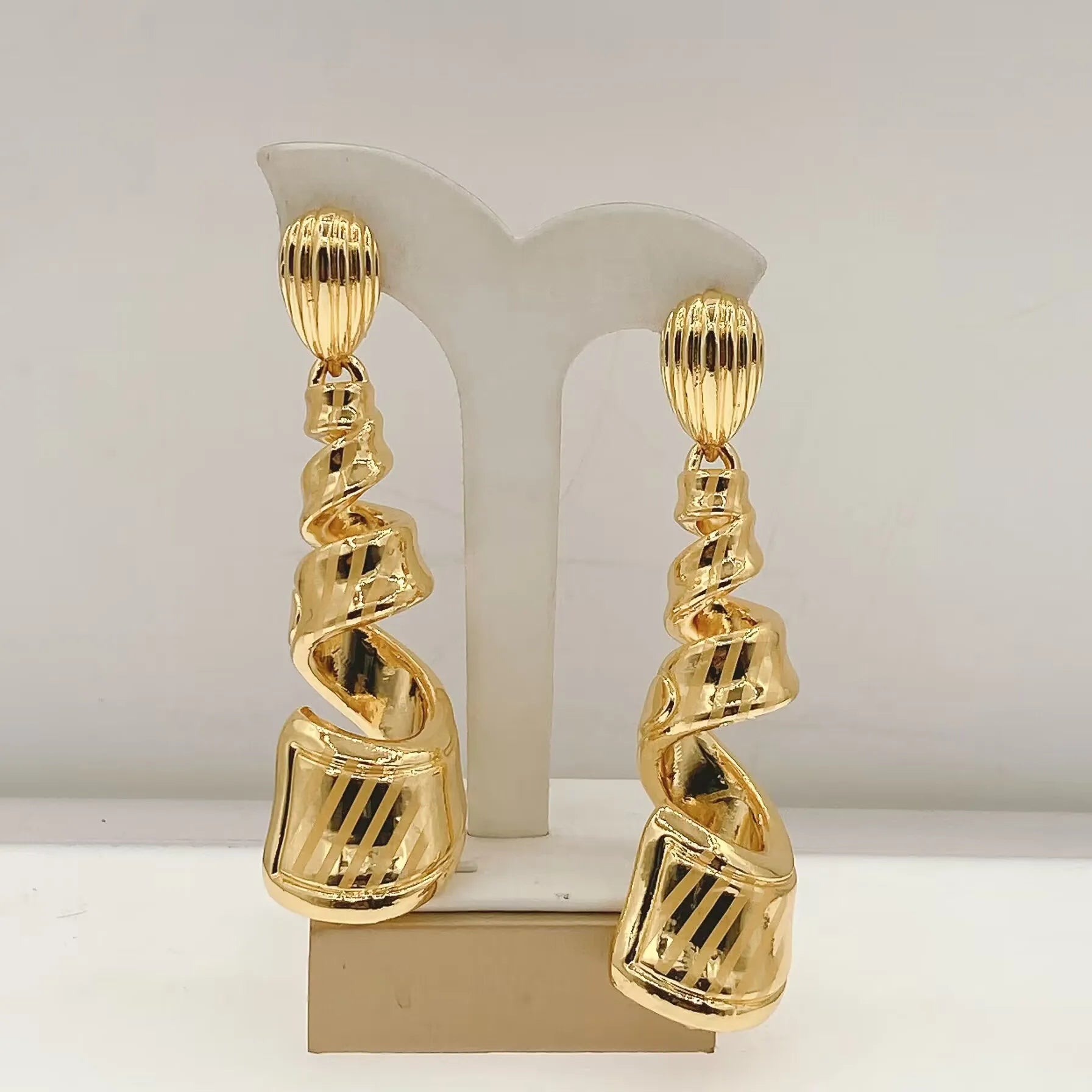 New Design Italian Gold Earrings For Women Big