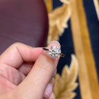 Lnngy 8mm 2ct runder Moissanit-Ring gesetzt mit
