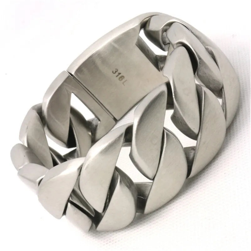 Huge Heavy Mat Cool Man  Bracelet 316L Stainless