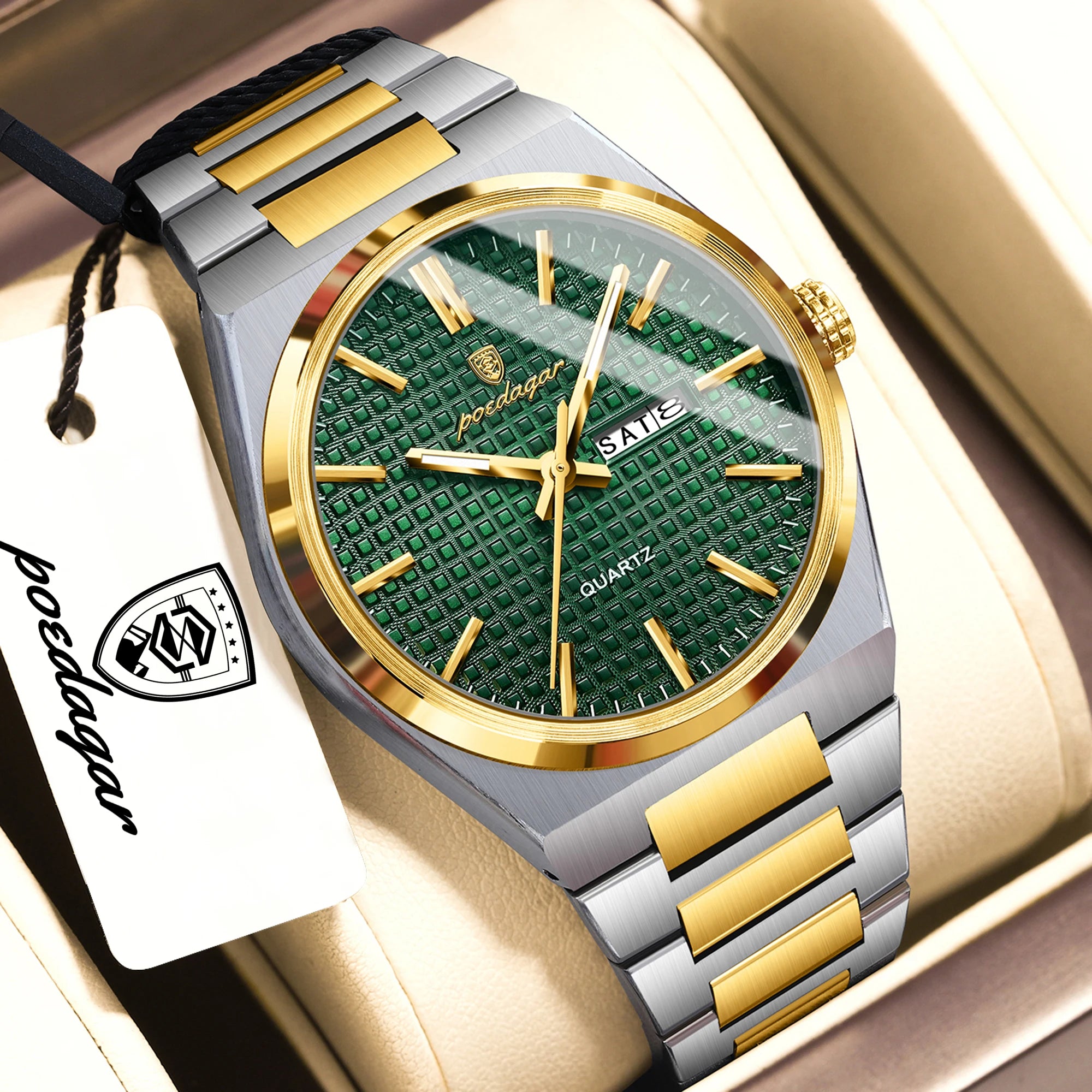 Poedagar Top Original Quartz Men Clock Waterproof