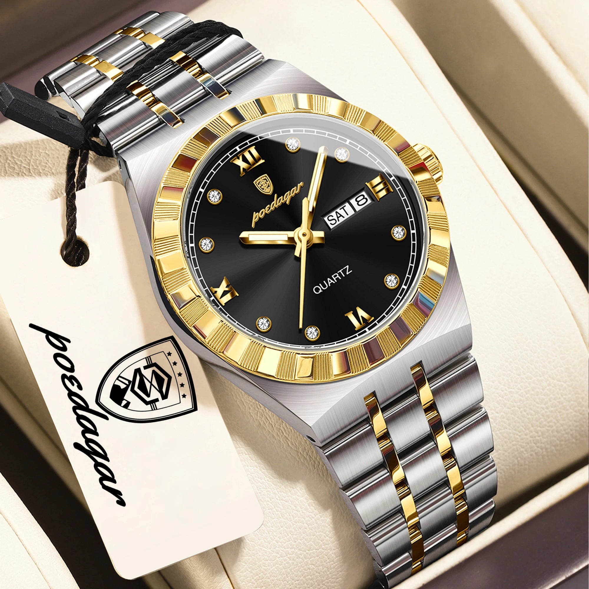 Poedagar Casual Ladies Watch Luminous Waterproof
