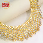 GZJPEI Shiny White Zircon Jewelry Set For Women Italy