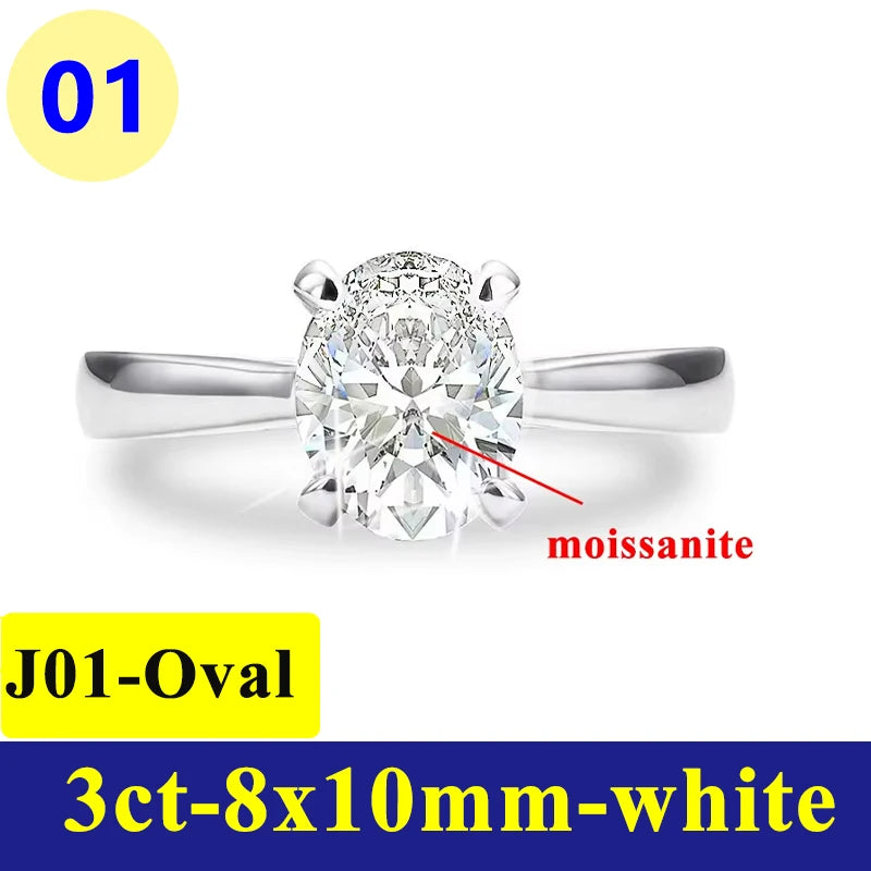 1-3CT Moissanite D Color VVS Diamond Women's Oval - add-box / J01-oval-3ct / 9, add-box / J01-oval-3ct / 7, add-box / J01-oval-3ct / 8, add-box / J01-oval-3ct / 5, add-box / J01-oval-3ct / 6, add-bag / J01-oval-3ct / 7, add-bag / J01-oval-3ct / 8, add-bag / J01-oval-3ct / 5, add-bag / J01-oval-3ct / 6, add-bag / J01-oval-3ct / 9