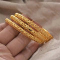 Bracelets Dubai Gold Color Bangles For Women Men Girls - 3pcs / 58-60mm / Gold, 3pcs 1 / 58-60mm / Gold