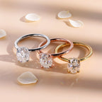 M-JAJA Oval Moissanite Engagement Ring for Women