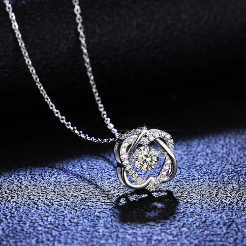 0.5ct GRA Moissanite Necklace for Women Sparkling