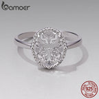 Bamoer 925 Sterling Silver Geometric rings