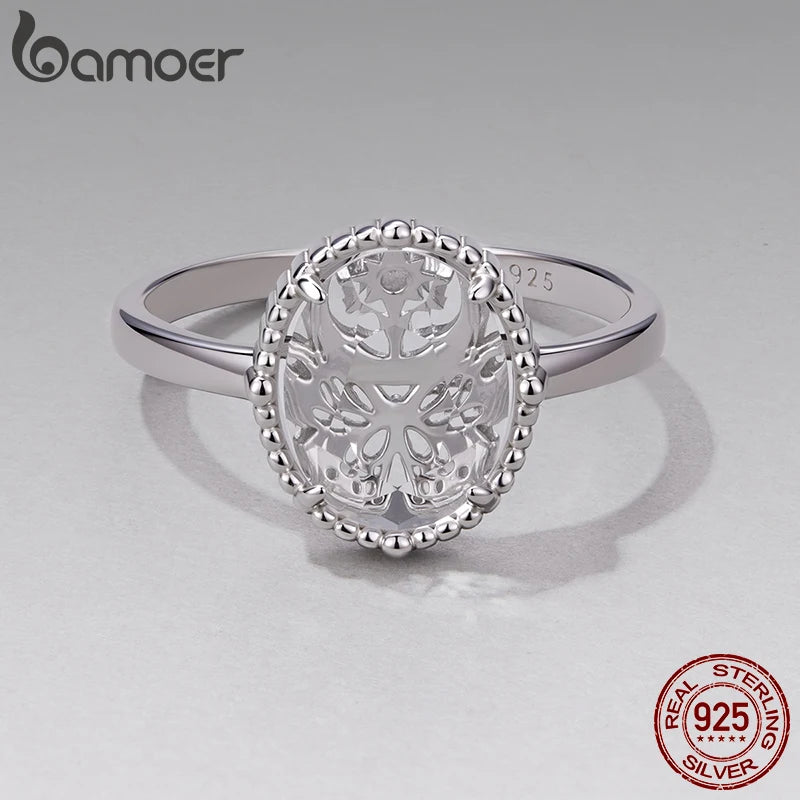Bamoer 925 Sterling Silver Geometric rings