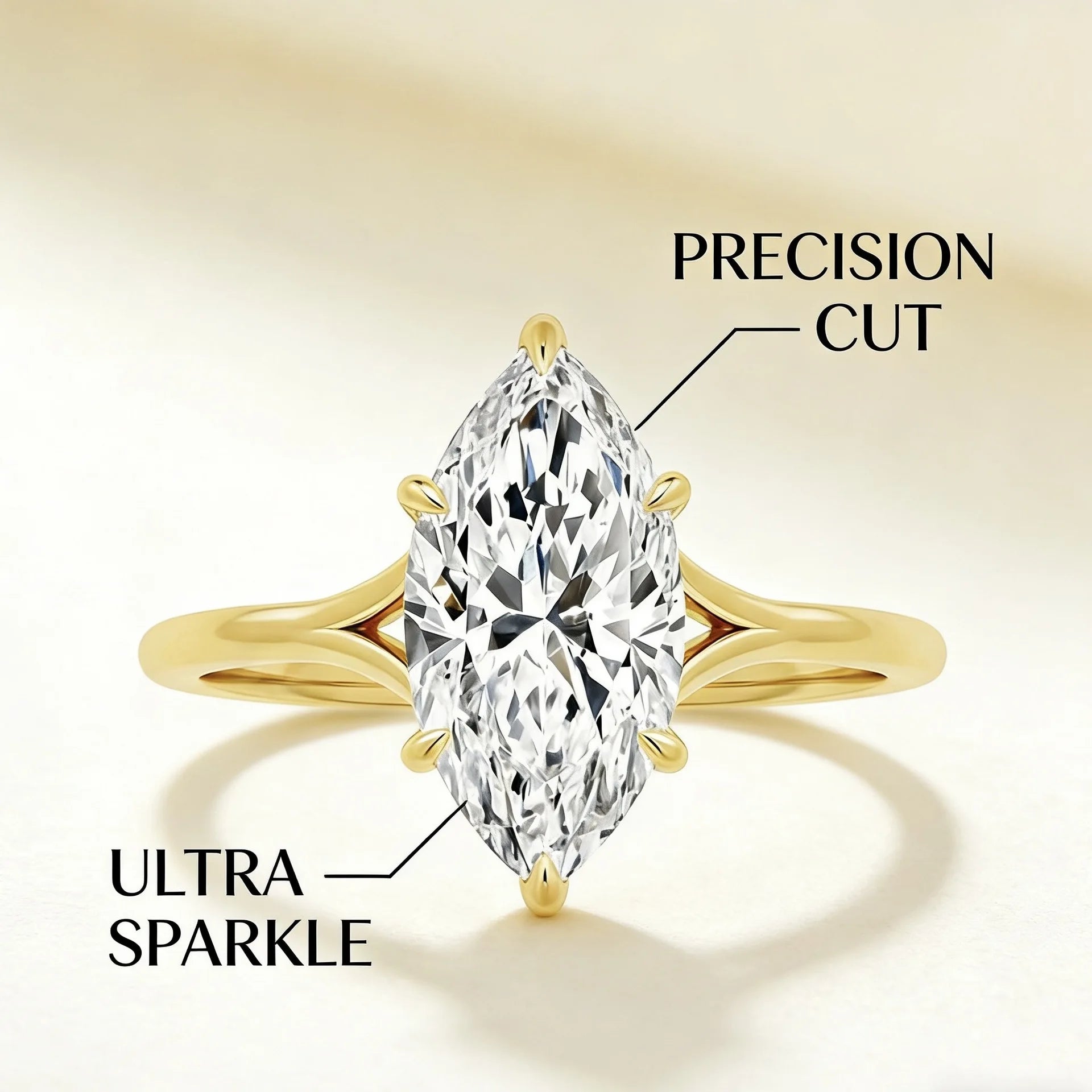 Moissanite Ring silver 925 sterling gold plated