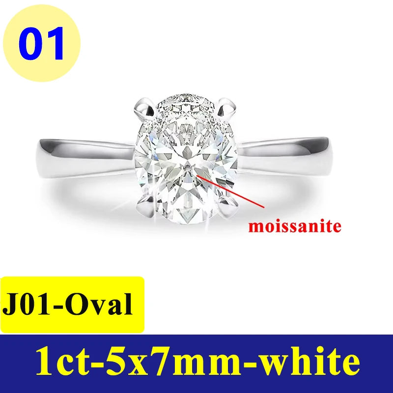 1-3CT Moissanite D Color VVS Diamond Women's Oval - add-bag / J01-oval-1ct / 9, add-bag / J01-oval-1ct / 7, add-bag / J01-oval-1ct / 8, add-bag / J01-oval-1ct / 5, add-bag / J01-oval-1ct / 6, add-box / J01-oval-1ct / 5, add-box / J01-oval-1ct / 6, add-box / J01-oval-1ct / 9, add-box / J01-oval-1ct / 7, add-box / J01-oval-1ct / 8