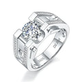 1/2 Karat Moissanit Diamant Herrenringe 925 Sterling